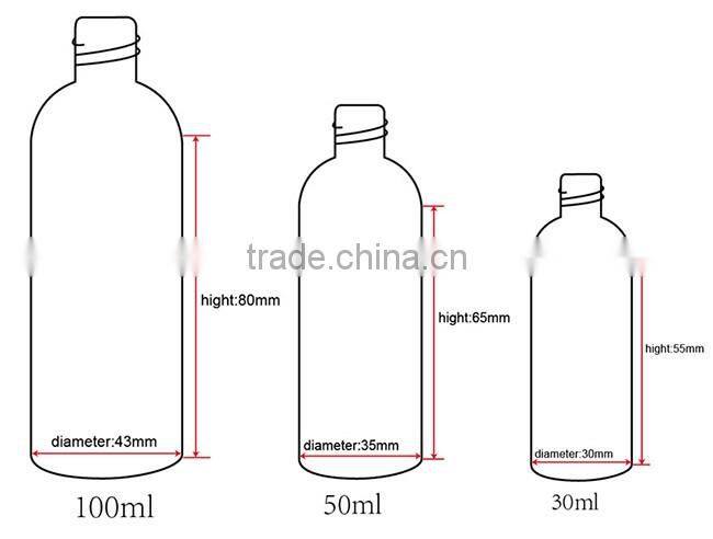 e liquid label printing gold silver plated dropper bottle with paper box