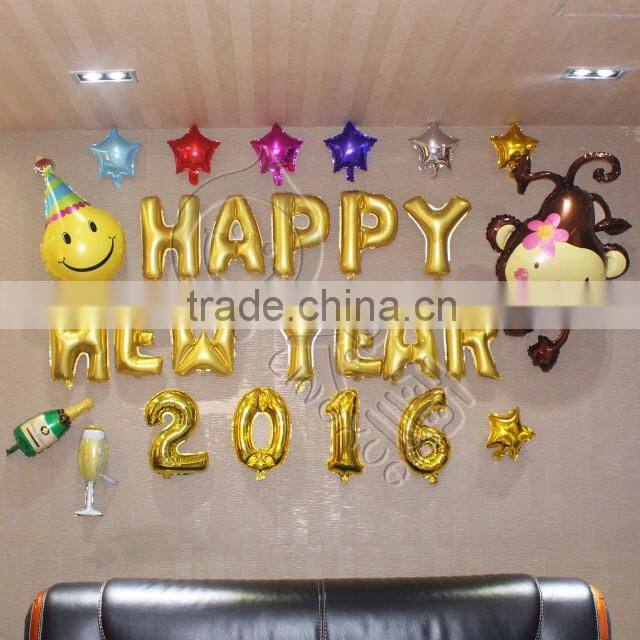 Gold and Silver Alphabet Balloons, Aluminium Foil Letter Balloons