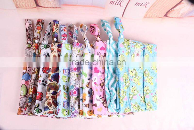 2015 wetbag New printed wholesale diaper wet bags nappy bag