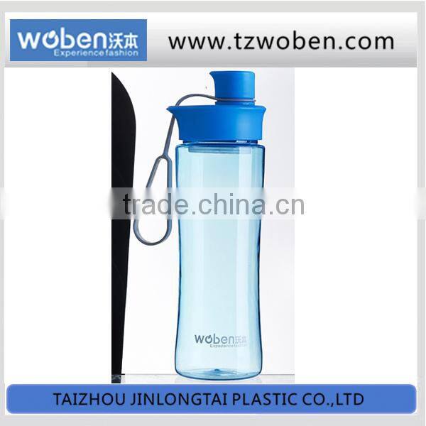 China wholesale plastic water bottles with one color logo