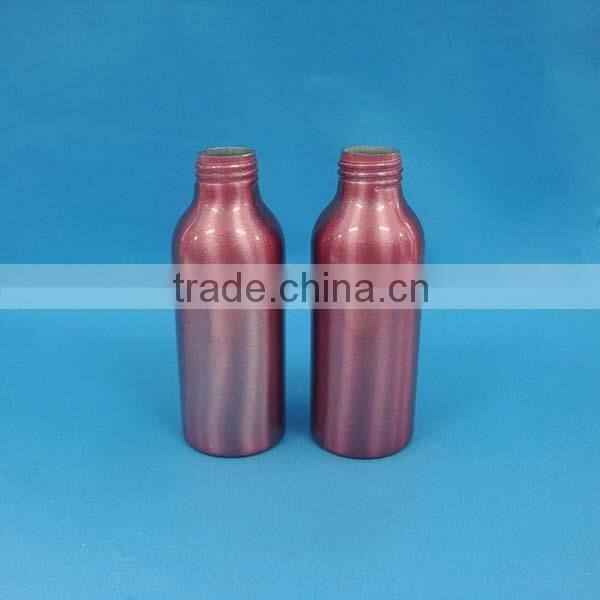 150ml aluminum vodka bottle, cute yellow color aluminum bottle with screw cap