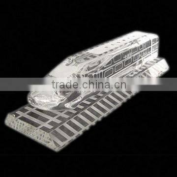 Wholesale clear crystal Magnetic levitation train model for souvenir gift
