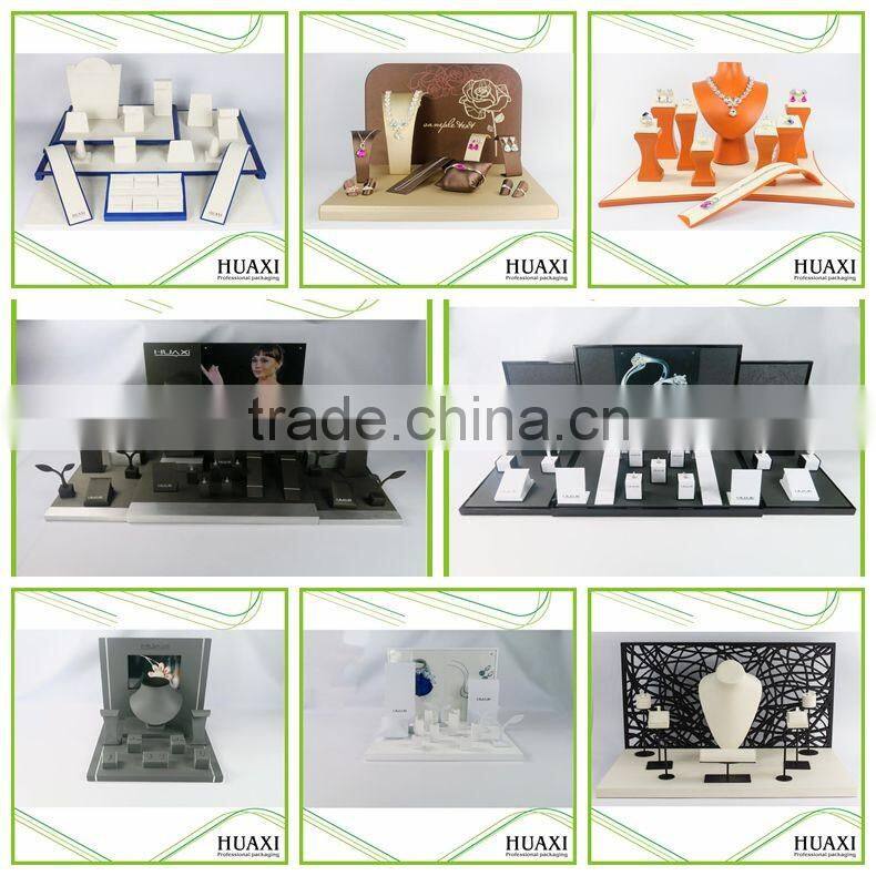 2016 Huaxin Wood Leather Necklace Jewelry Velvet Box Drawer Box