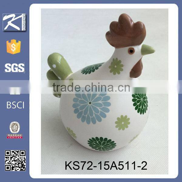 2015New design chicken shaped porcelain home decoration