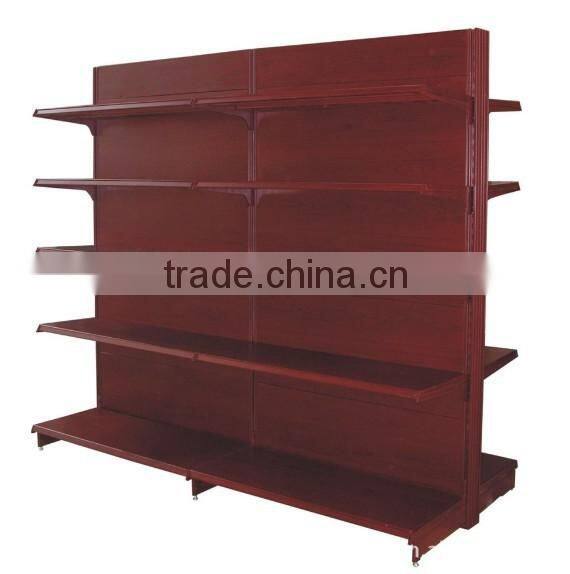 Supermarket retail store wooden display shelf
