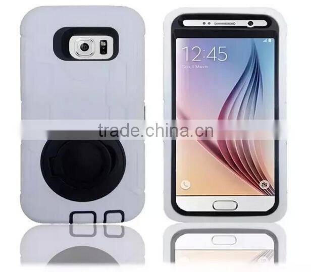 Hybrid Heavy Duty Ring Holder Protective Case For Samsung Galaxy S6 Cover
