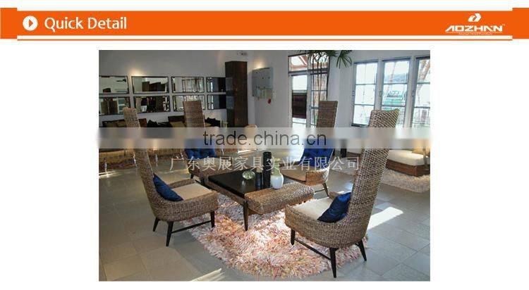 High back cafe chair and coffee table set