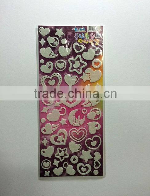 Fluorescent glow in dark car sticker vinyl star stickers