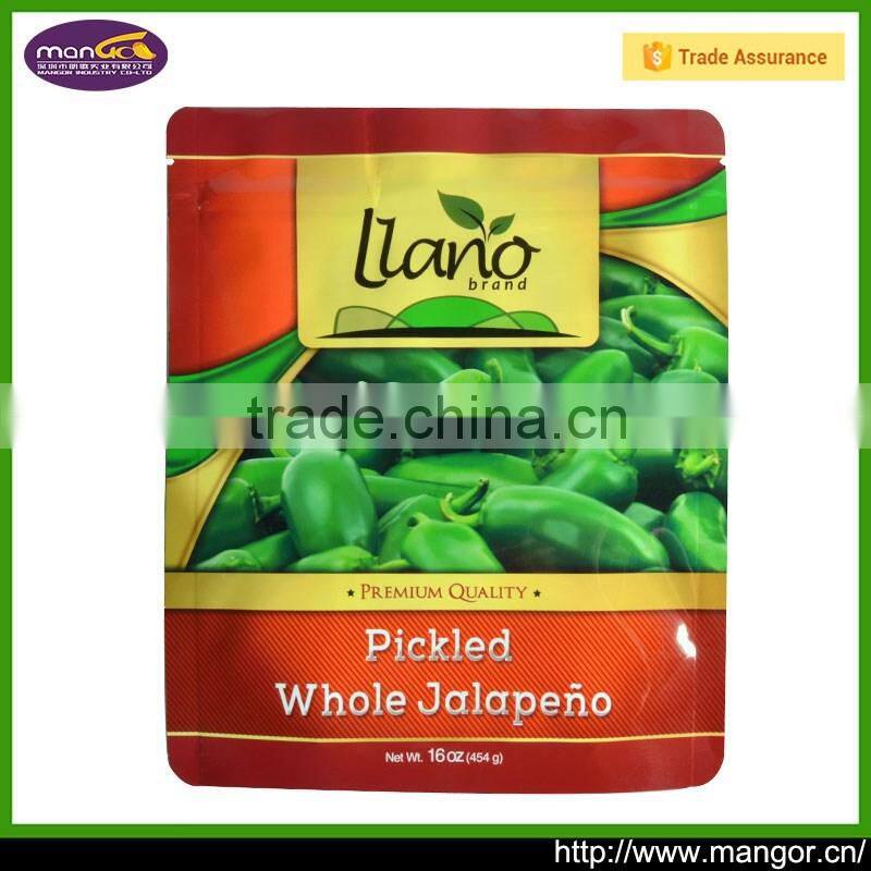 Various kinds of stand up ziplock bag packaging vegetables bag
