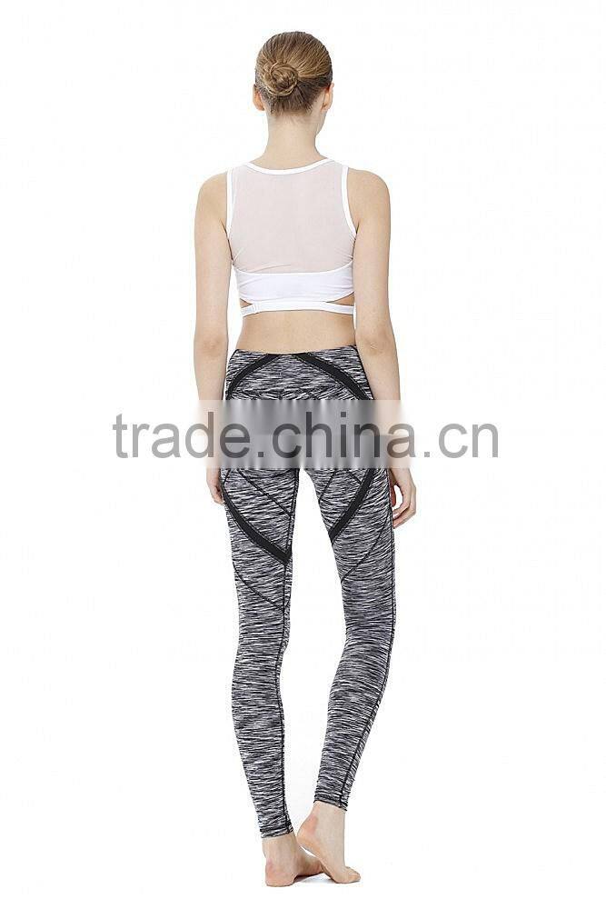 Fancy design compression sports wear wholesale yoga leggings for womens.