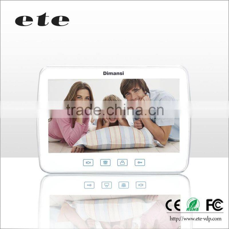 ETE 10 inch home remote unlock control system 10"tft-lcd 500tvline video door phone intercom video door phone