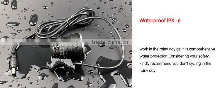 NicoNature 2200lm rechargeable USB LED bicycle headlight Bright bicycle signal light