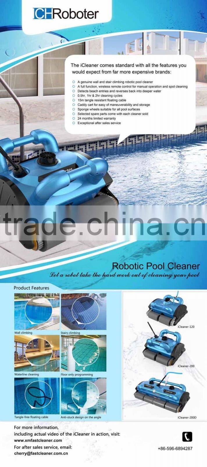 High effeciency swimming pool robotic vacuum cleaner( Cleaning capacity for 1000m2 big Pool )