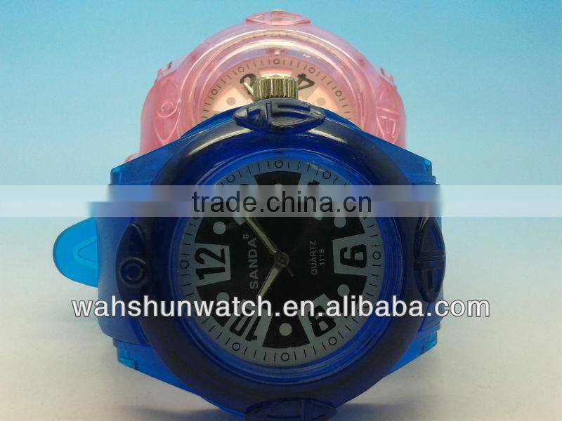 China factory custom color analog big numbers plastic watch