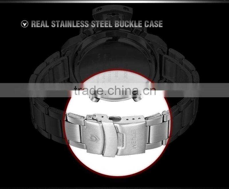 2015 new model WEIDE Sport Steel Watch With Trend Design LED Display Luxury Digital Analog Quartz Watch China Supplier