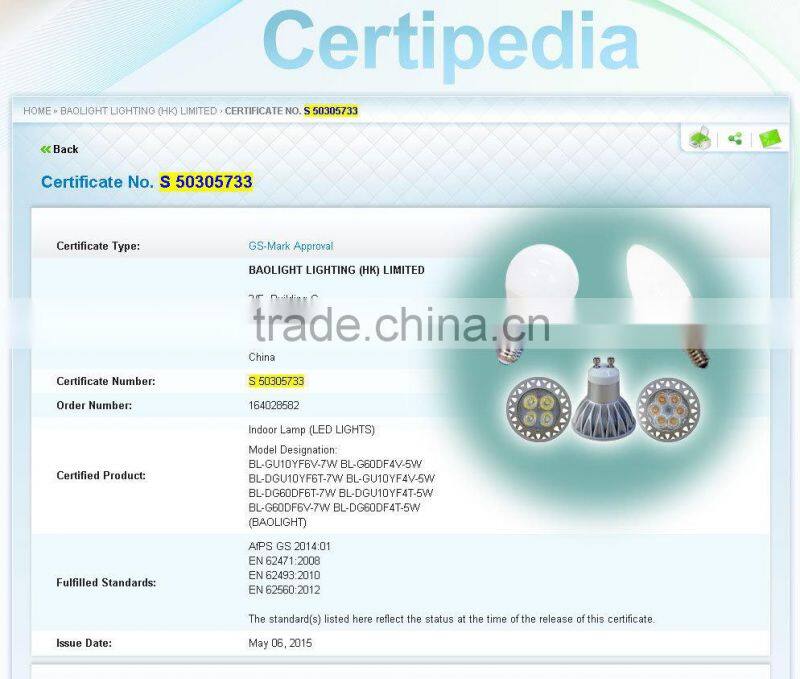 built-in driver 220V mr16 gu5.3 led spotlight 5W 6W 7W