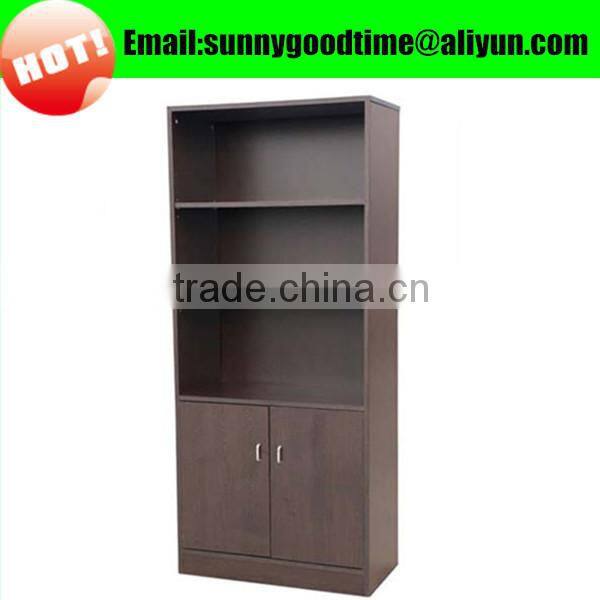 Wooden office book shelf with doors