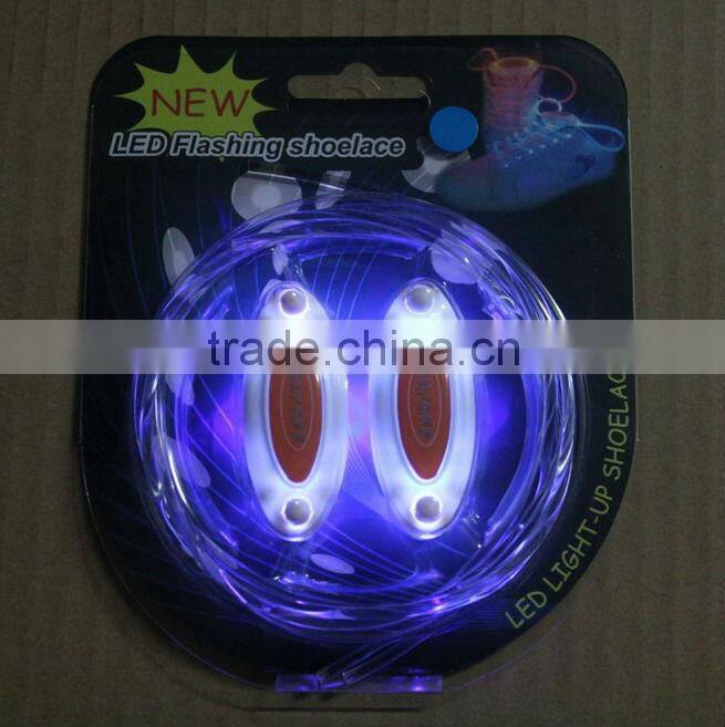 Pretty and colorful led glowing shoelaces,led flashing light up shoelaces,LED flashing shoelaces