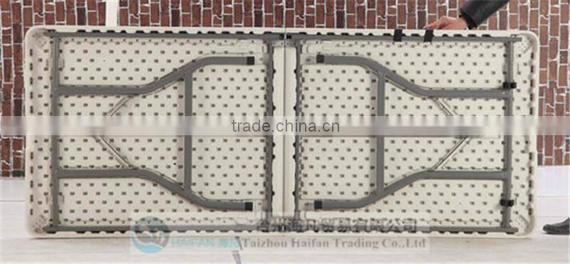 high durable183cm thicken panel adjustable plastic office table for meeting/hot sell office plastic folding meeting study table