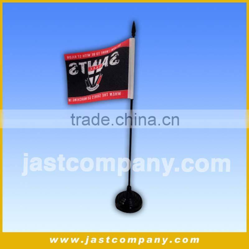 cheapest prompt goods of football team table flag with music