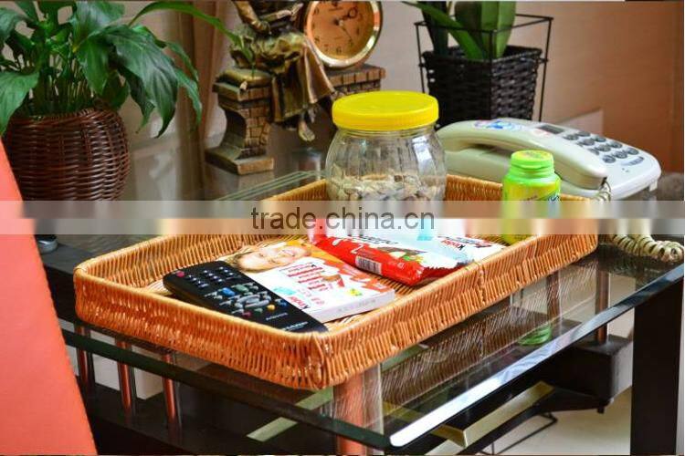 Handmade rattan woven bread basket