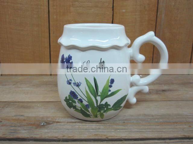 New lavender design ceramic butter dishes