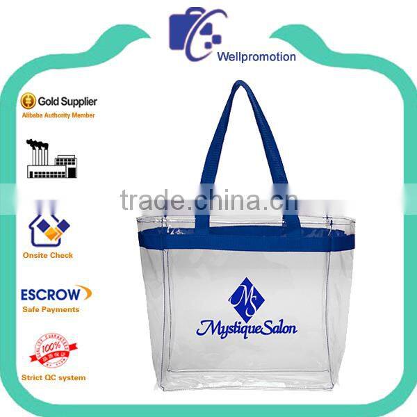 Wellpromotion clear vinyl tote bag