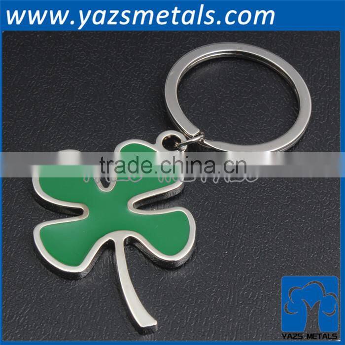 metal chrome plating blank star shape keychain