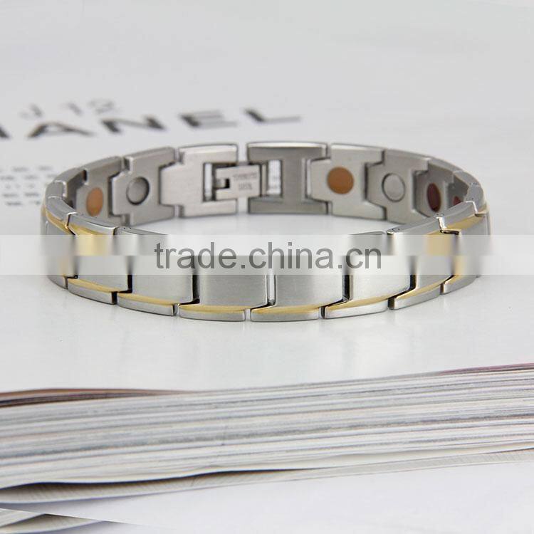 Hot sale fashion cool jewelry with energy elements stainless steel magnetic bracelets for women