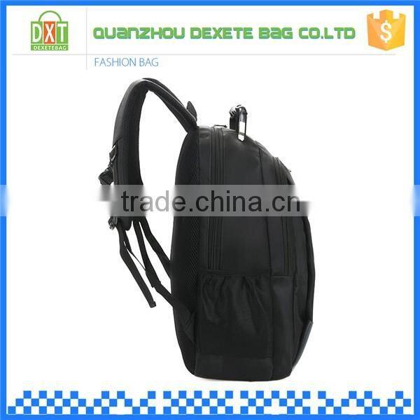 Popular custom outdoor waterproof high quality polyester black travel backpack