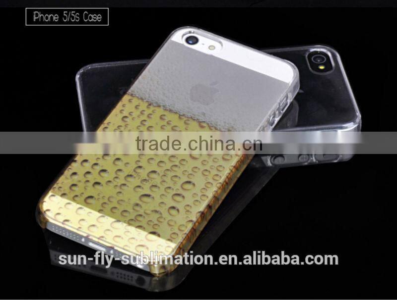 Sublimation polyglass phone case for Iphone 4/4s/5/5c/5s//sublimation tranparent phone case