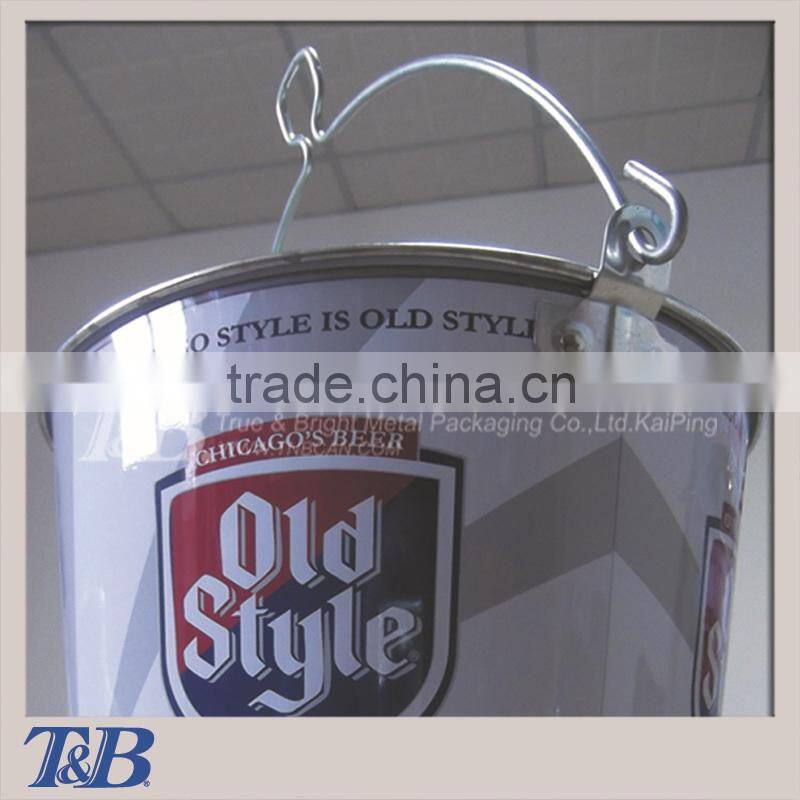 Galvanized metal beer bucket