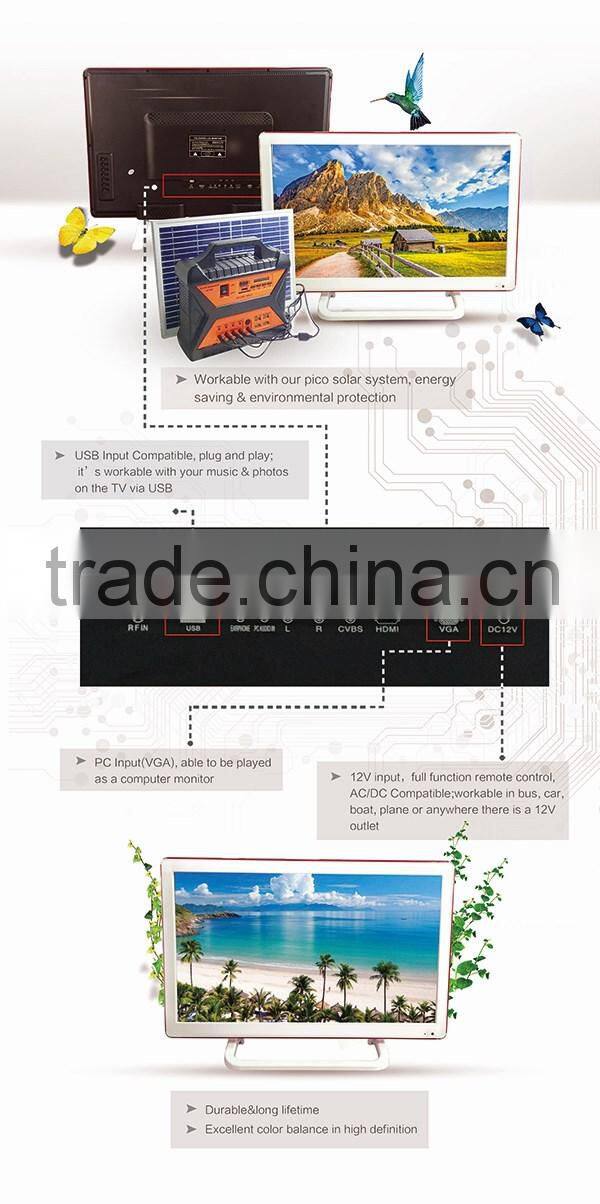 China lcd monitor factory 21 inch lcd monitor tv with input dc 24v lcd tv
