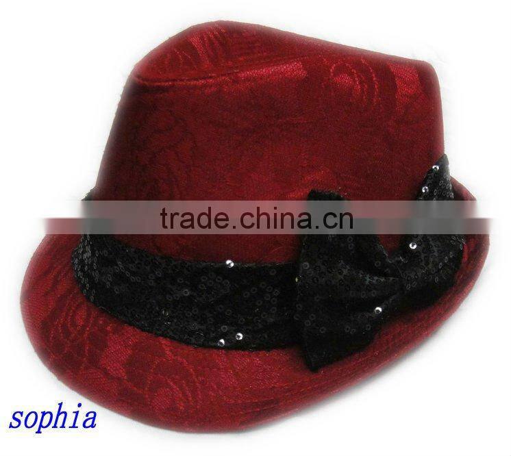 fashion paper straw shimmer fedora hat.paper straw summer hat
