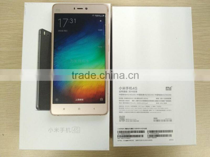 2016 New arrival 5.0inch 4G mobile phone Xiaomi 4s Snapdragon 808 Hexa Core 3GB 64GB 1920x1080