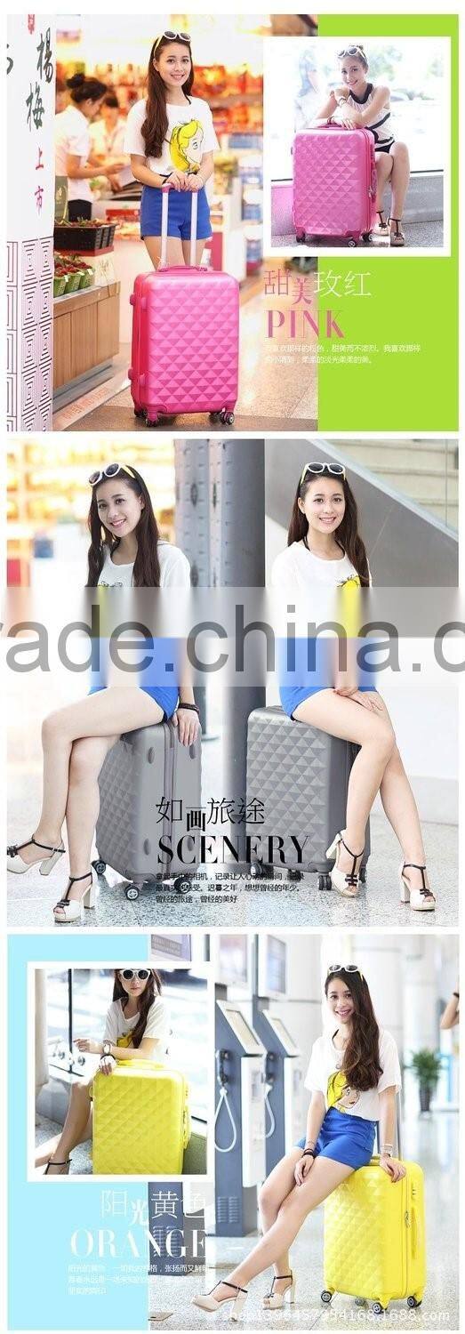 2016 Chinese suitcase colorful ABS PC Zipper hard Luggage