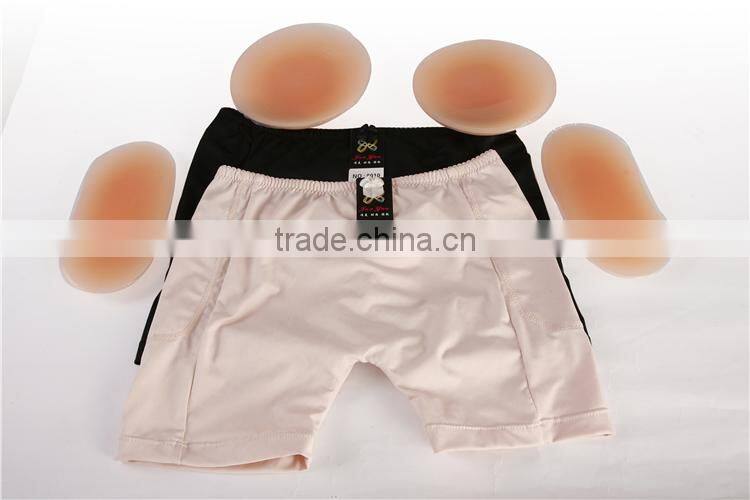 New style wholesale Hip Shaper Buttock lifting underwear silicone buttocks padded panties with cotton pad beige black
