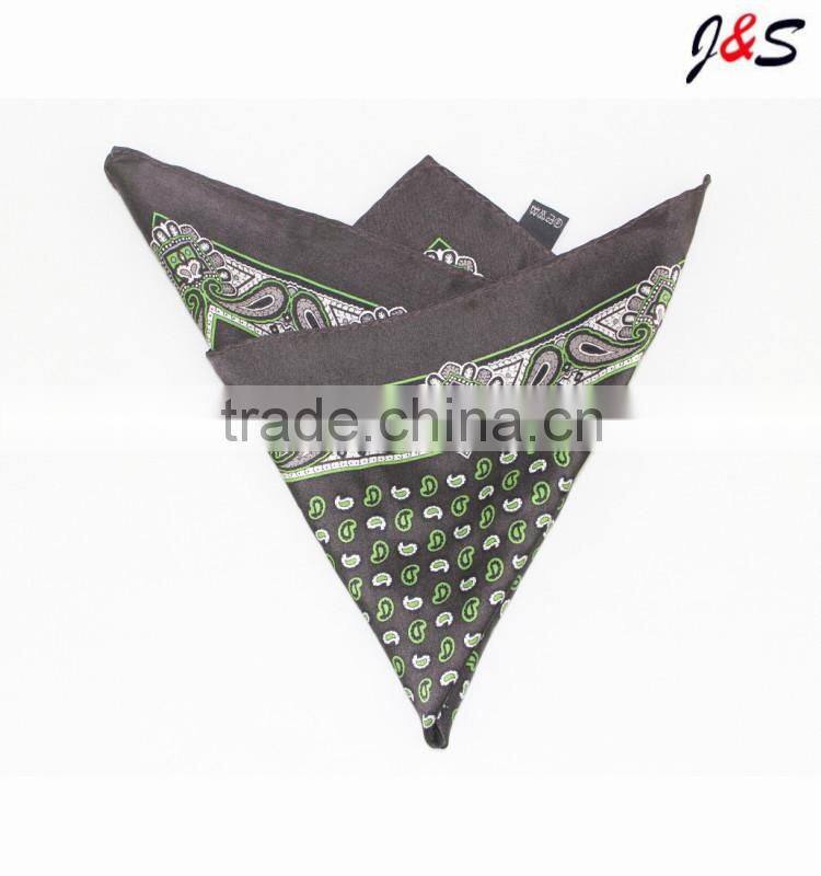 custom 100% silk digital printing pocket square