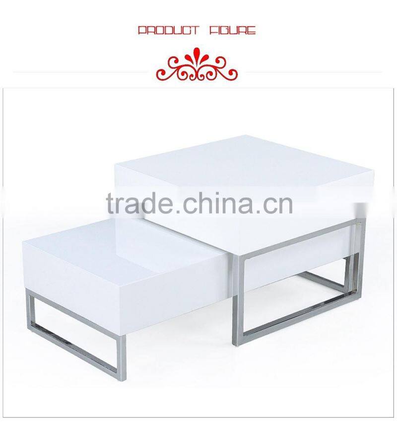 Living Room Furniture Style White MDF Coffee Table