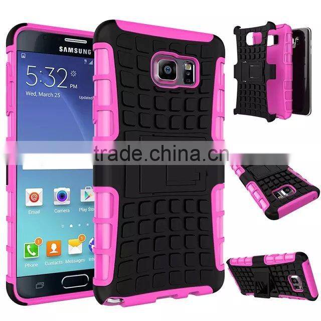 Low MOQ Hybrid design tpu pc hybrid combo phone case for samsung note 5 China make