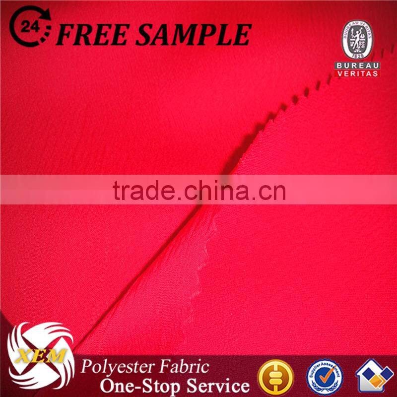 New arrival weft-elastic crinkle stain chiffon fabric