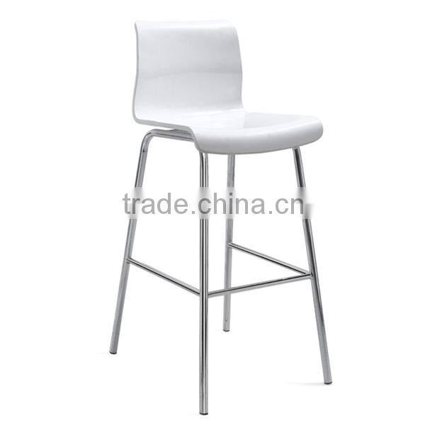 Hot Sale Contemporary Popular Style White Color Bar Stools Chair with Back