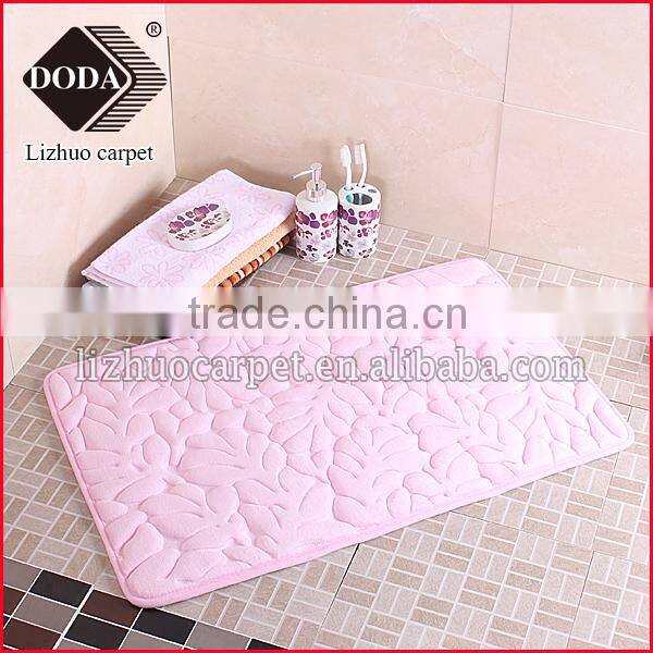 100%polyester nonslip pvc backing decorative bath rugs