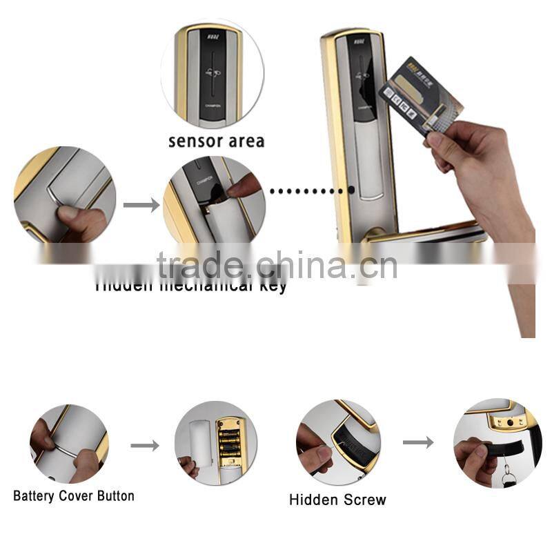 918 ANSI mortise RF Card Hotel Lock,hotel key card lock