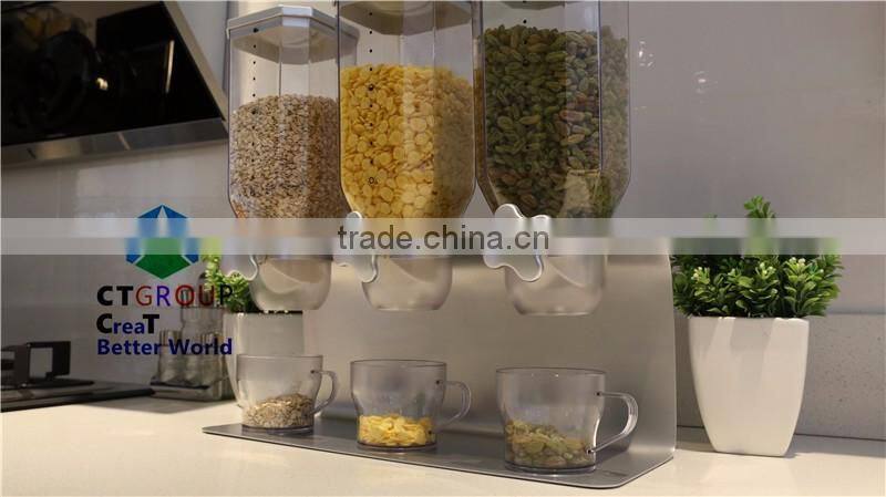 Three Storage Bucket Design Silver Yellow Orange 6L Chocolate Storage Jars