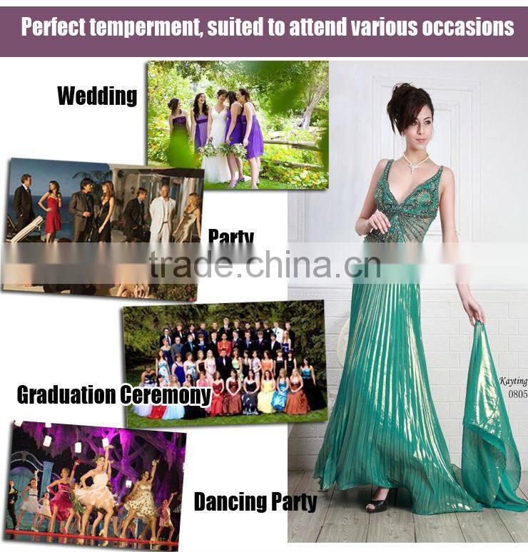 Charming Emerald Kayting Spaghetti Sexy Evening Maxi Dress