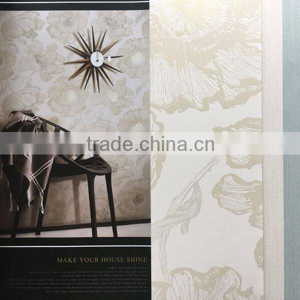 pretty flowers paper wallpaper for interior home decoration
