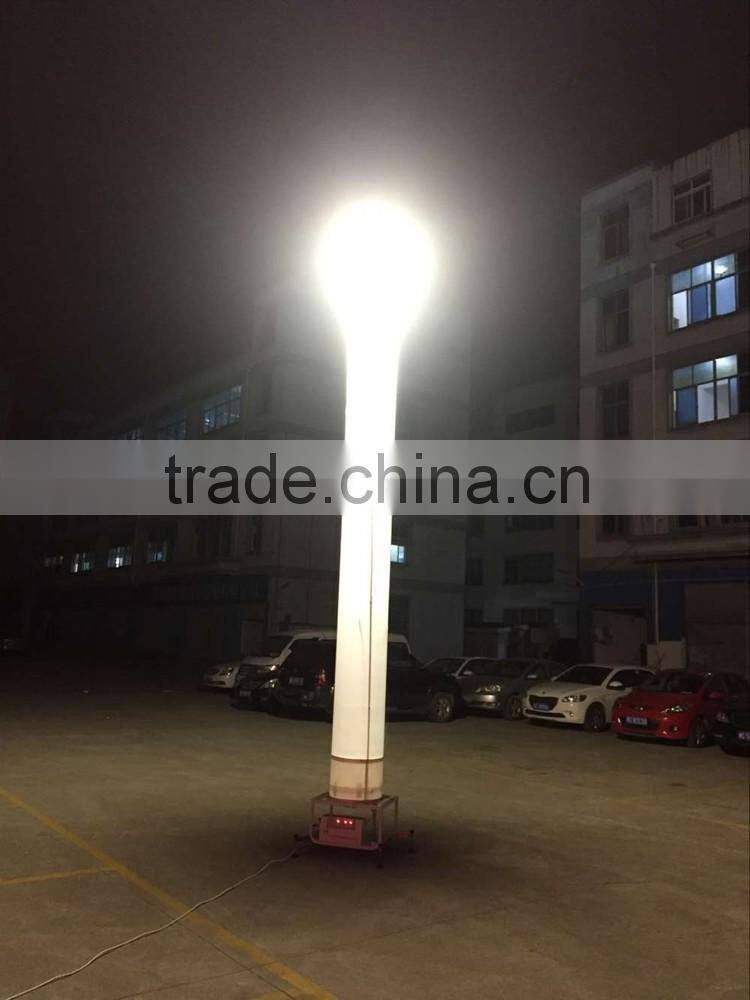 Patented high brightness portable inflatable lighting tower for emergency