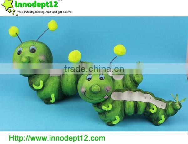 Ceramic garden decoration cute carpenterworm flower pot
