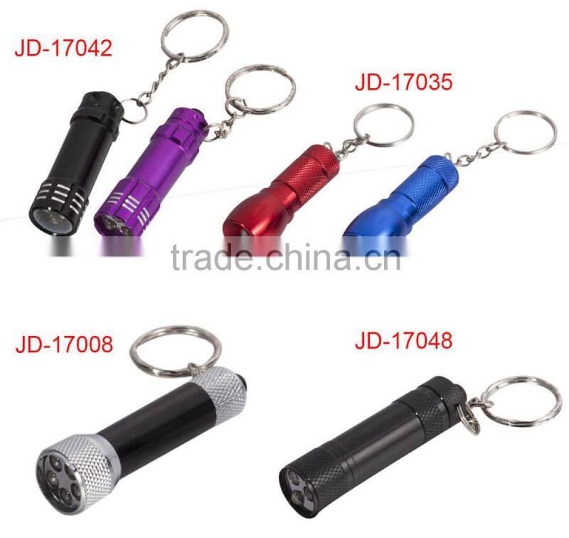 3LED Aluminum design promotional led keychain mini led flashlight keychain light